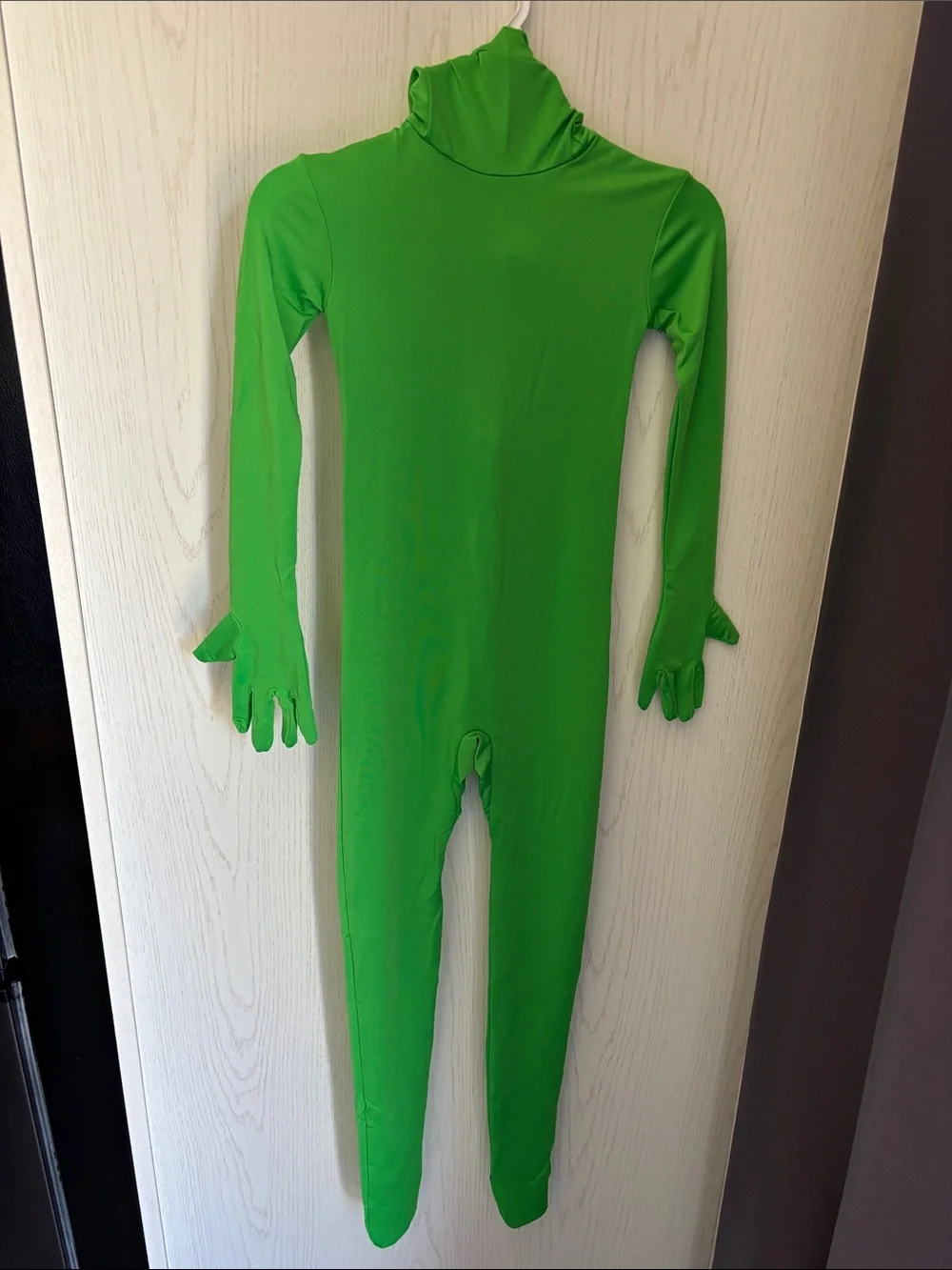 Kids Green Skin Halloween Costume Small Full Body 1 Piece Bodysuit